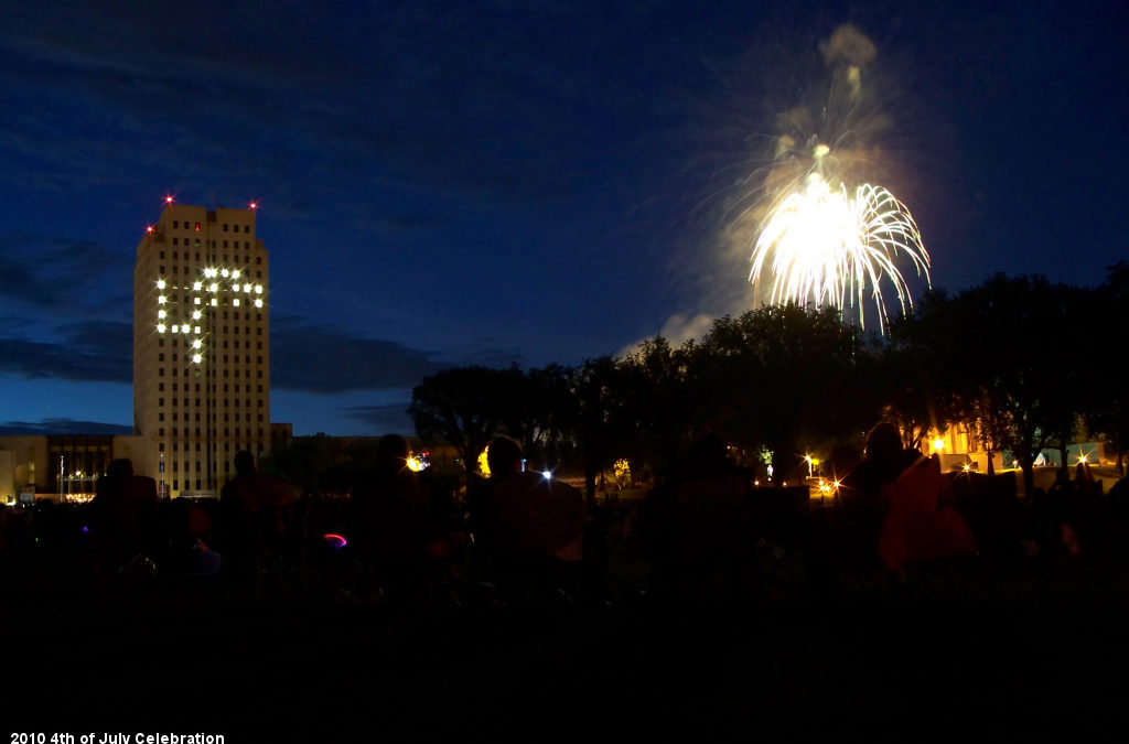 Picture of 4th of July North Dakota Capitol Fireworks Celebration in BismarckMandan, North