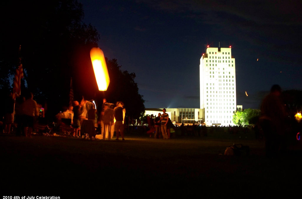 Picture of Memory Fireworks Lanterns 4th of July North Dakota Capitol