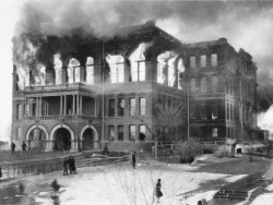 Original Capitol Building Burning 1930